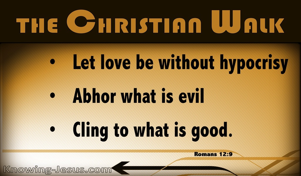 Romans 12:9 Let Love Be Without Hypocrisy (orange) 
